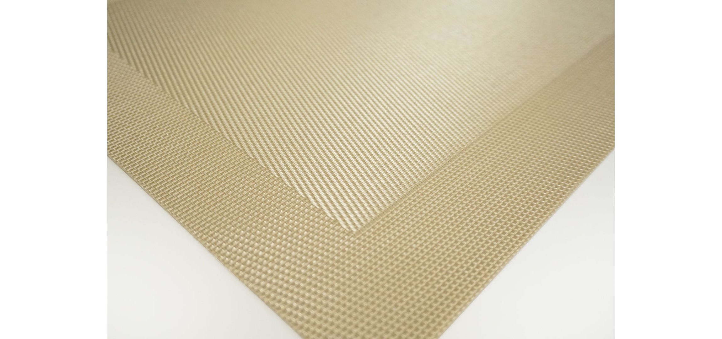 Santa Monica Woven Textilene Crossweave With Solid Geometric Pattern Reversible 13" x 19" Rectangular Placemat Set of 6
