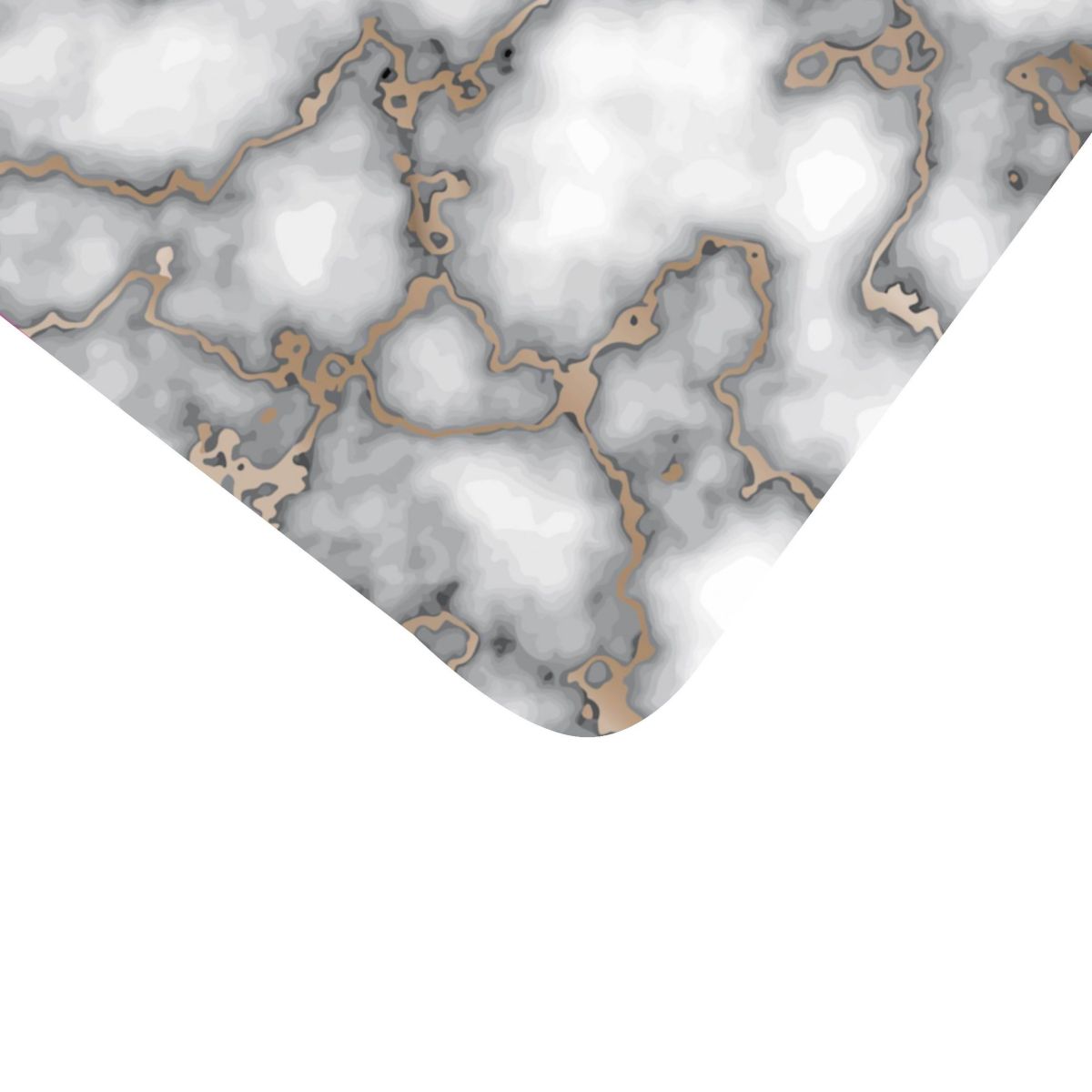 Marble Cork Foil Printed Marble Granite Designed Thick Cork Textured 15" x 15" Square Placemat Set of 2