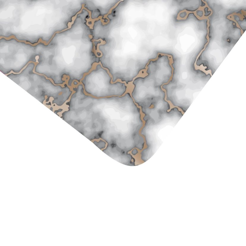 Marble Cork Foil Printed Marble Granite Designed Thick Cork Textured 15" x 15" Square Placemat Set of 2