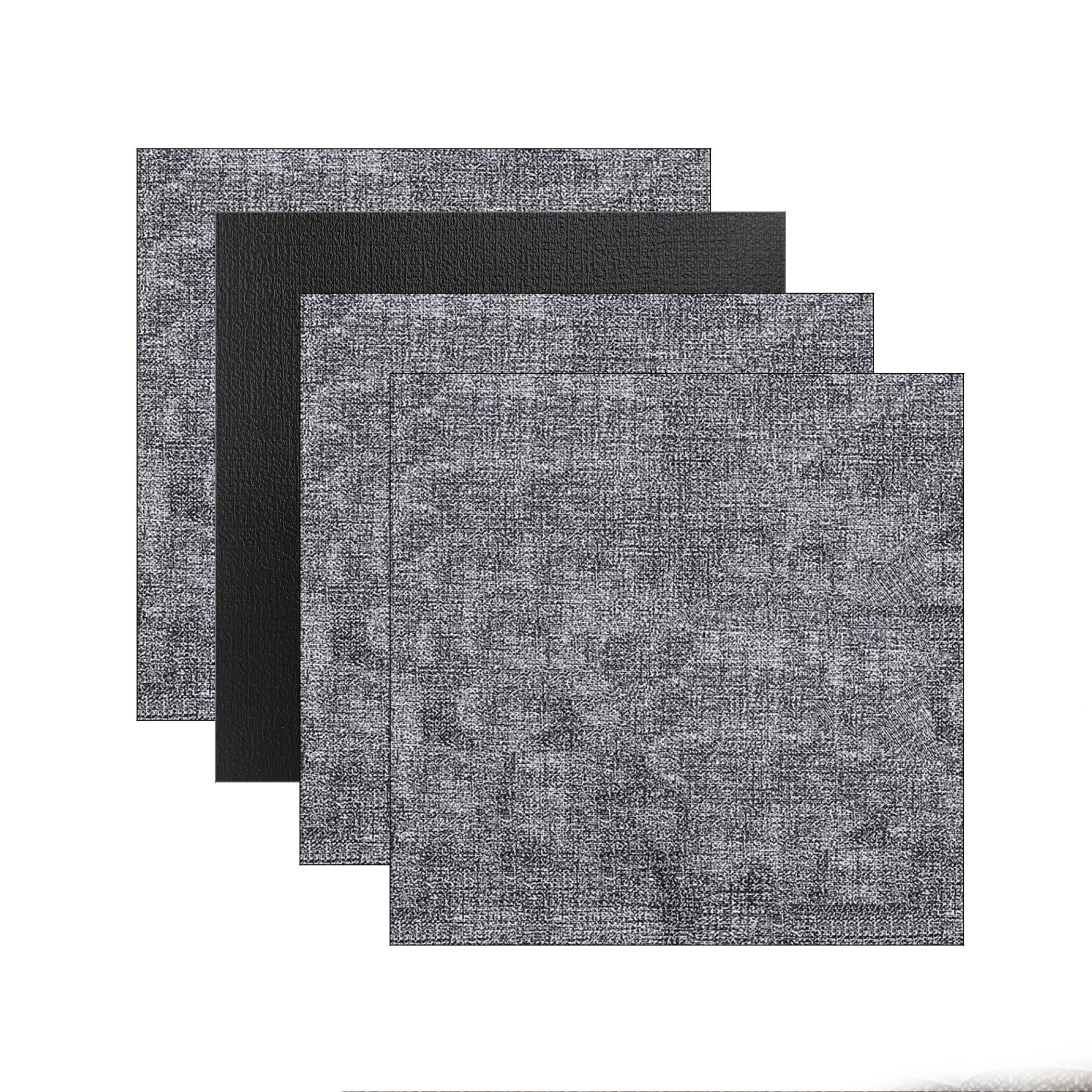 Amalfi Faux Leather Look Outdoor Dining Set Textured 2 Colored Reversible 15" x 15" Square Placemats Set of 4