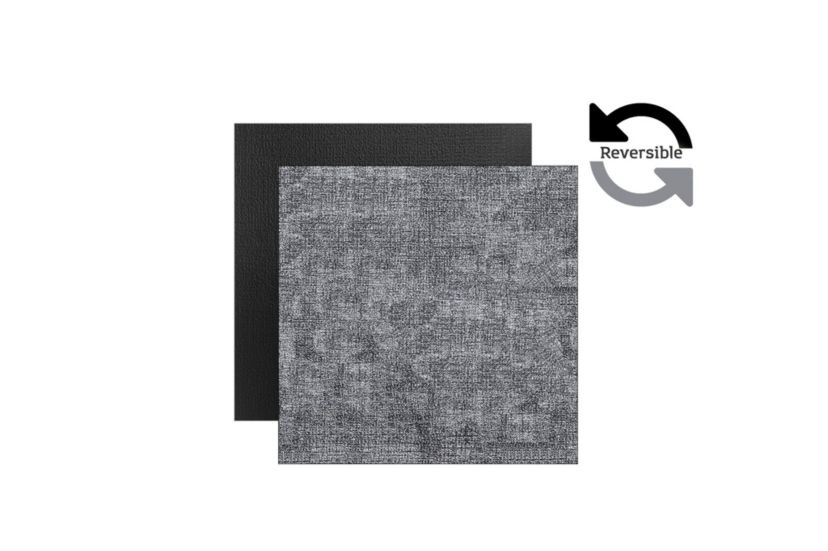 Amalfi Faux Leather Look Outdoor Dining Set Textured 2 Colored Reversible 15" x 15" Square Placemats Set of 4