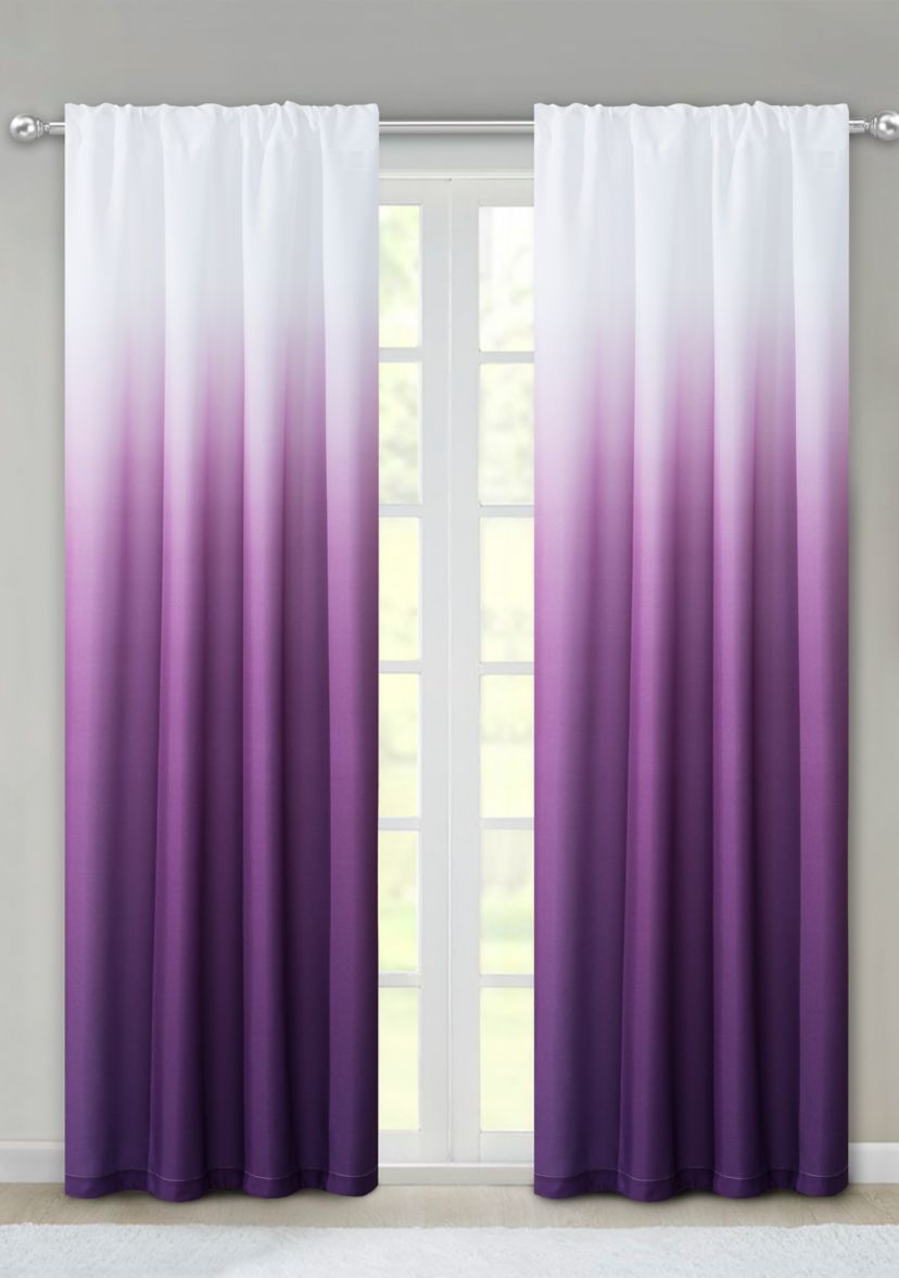 Shades Room Darkening Rod Pocket Window Curtain Panel Pair