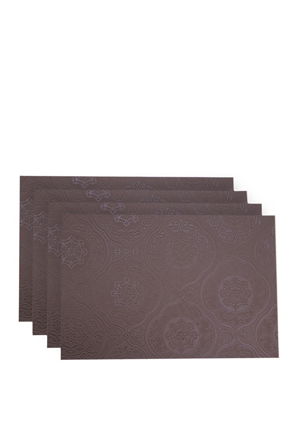 Hyde Park Faux Leather with Suede Backing Placemats- Set of 4