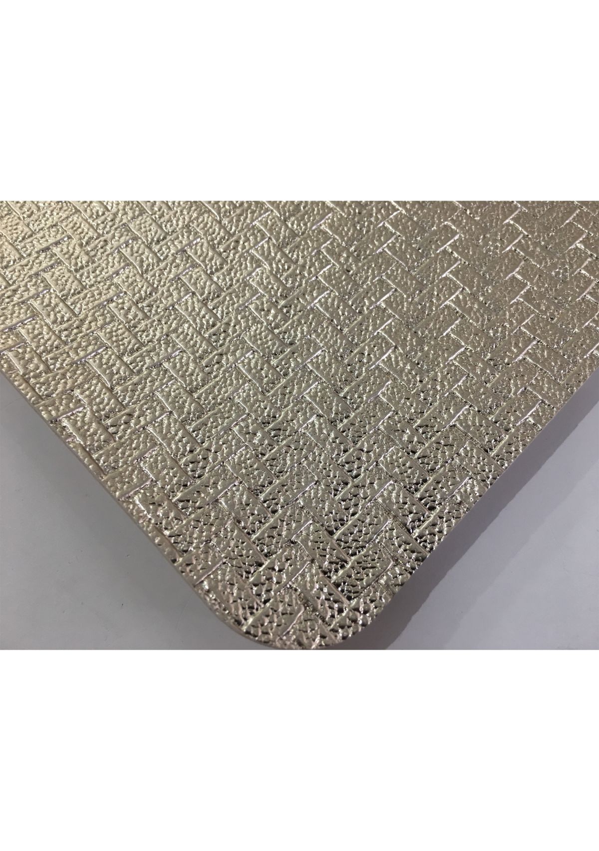 Set of 4 Cambria Metallic Textured Faux Leather Rectangular Placemats