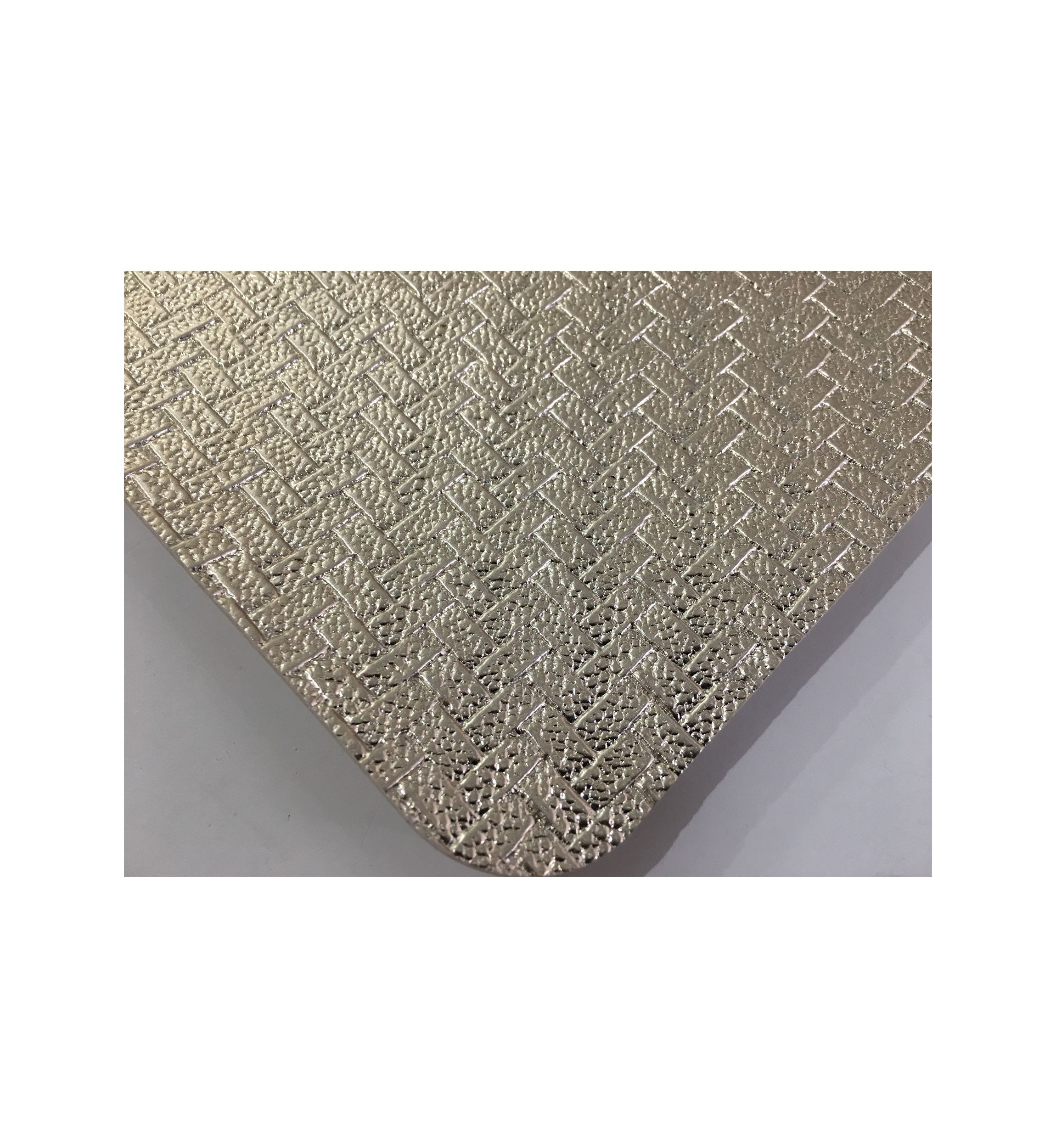 Set of 4 Cambria Metallic Textured Faux Leather Rectangular Placemats