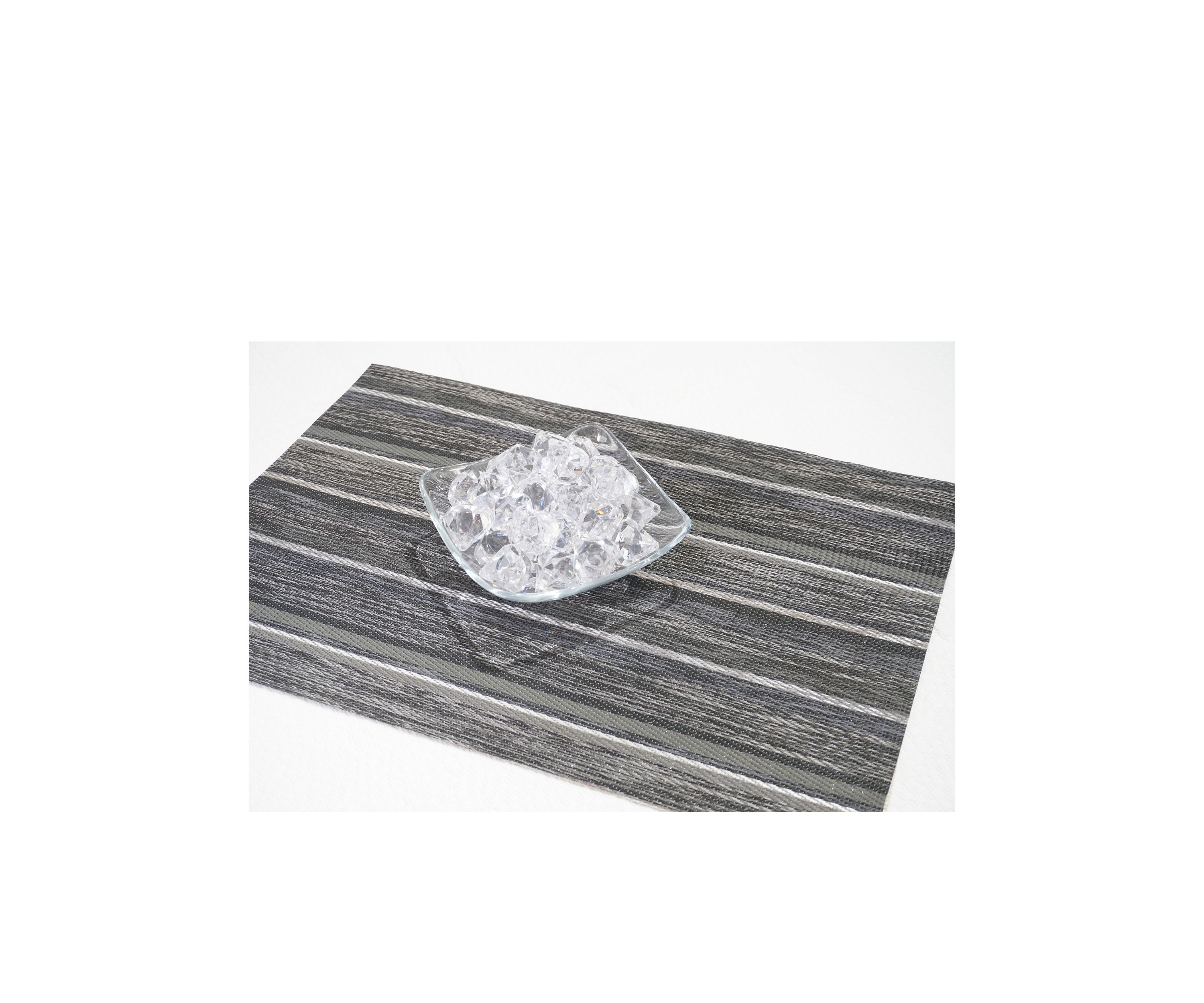Multistripes Woven Textilene Reversible Rectangular Set of 6 Placemats