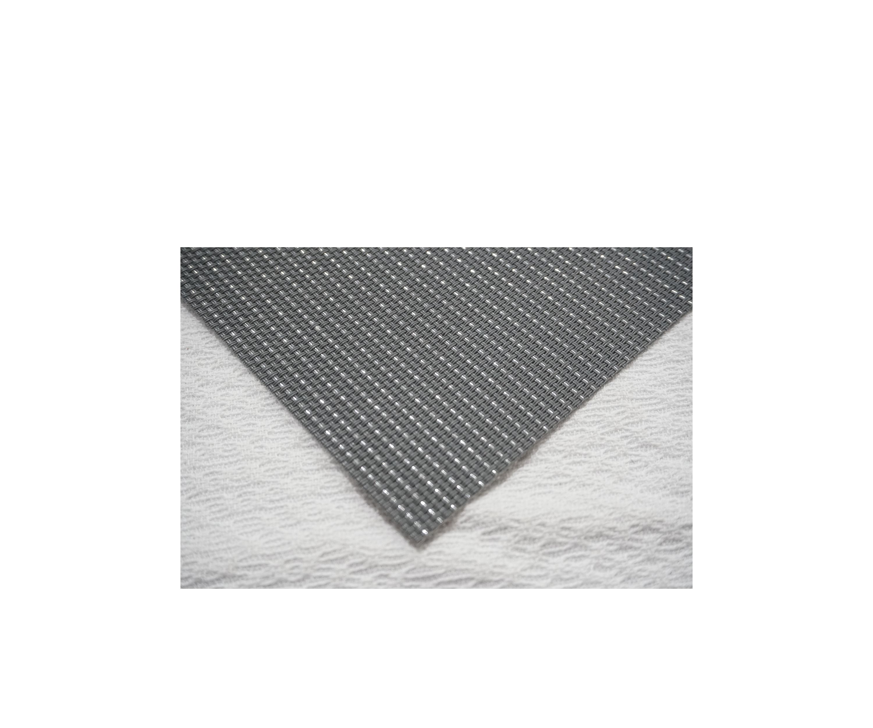 Natural Shimmer Woven Textilene Rectangular Set of 6 Placemats