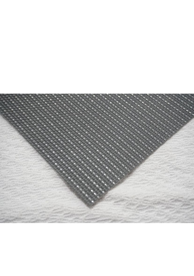 Natural Shimmer Woven Textilene Rectangular Set of 6 Placemats