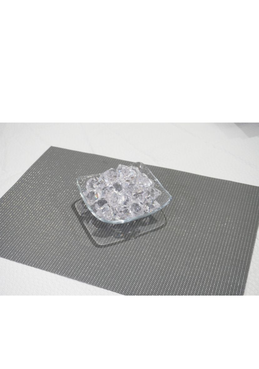 Natural Shimmer Woven Textilene Rectangular Set of 6 Placemats