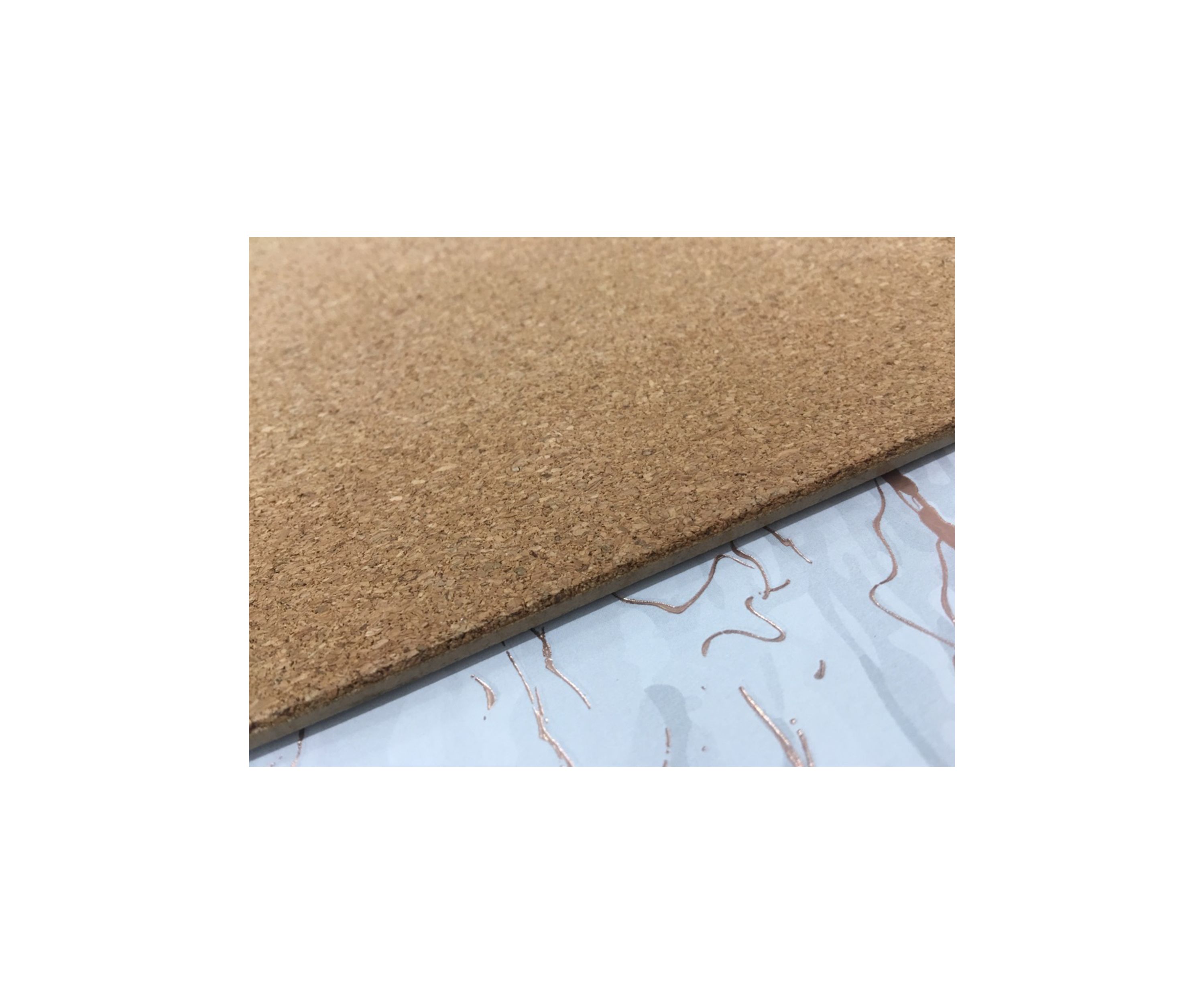 Marble Cork Foil Design Rectangle Set of 2 Placemats
