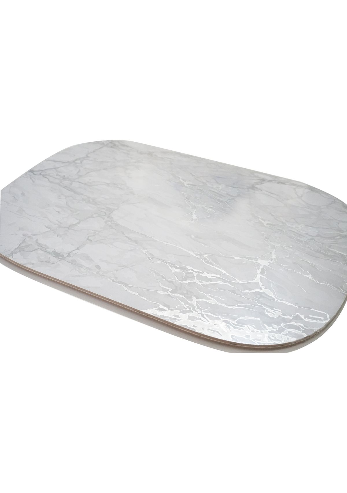 Marble Cork Foil Design Oval Set of 2 Placemats