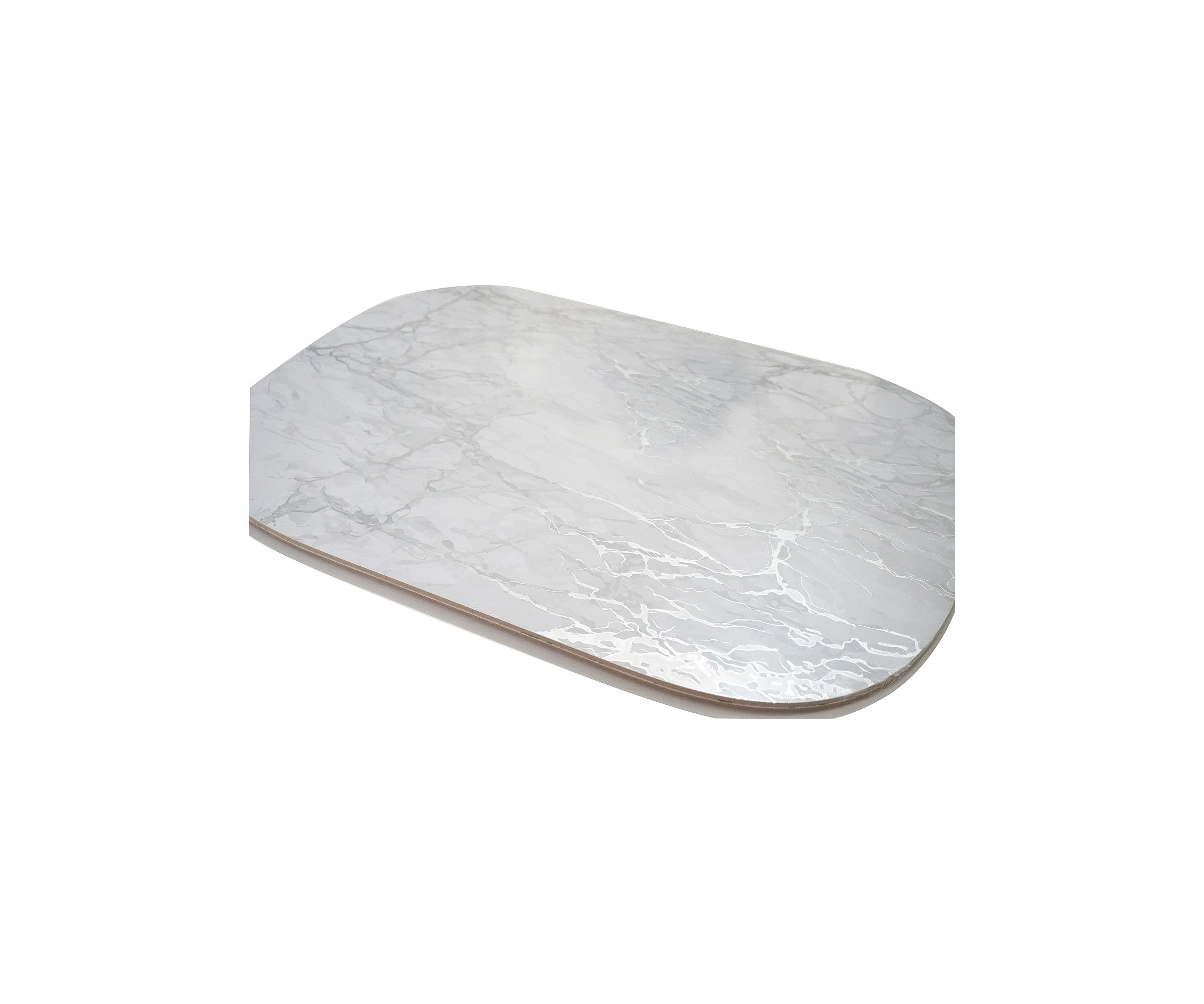 Marble Cork Foil Design Oval Set of 2 Placemats