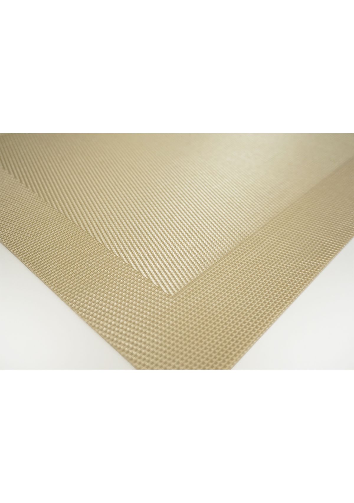 Napa Woven Textilene Crossweave With Solid Geometric Pattern Reversible 12" x 18" Rectangular Placemat Set of 4