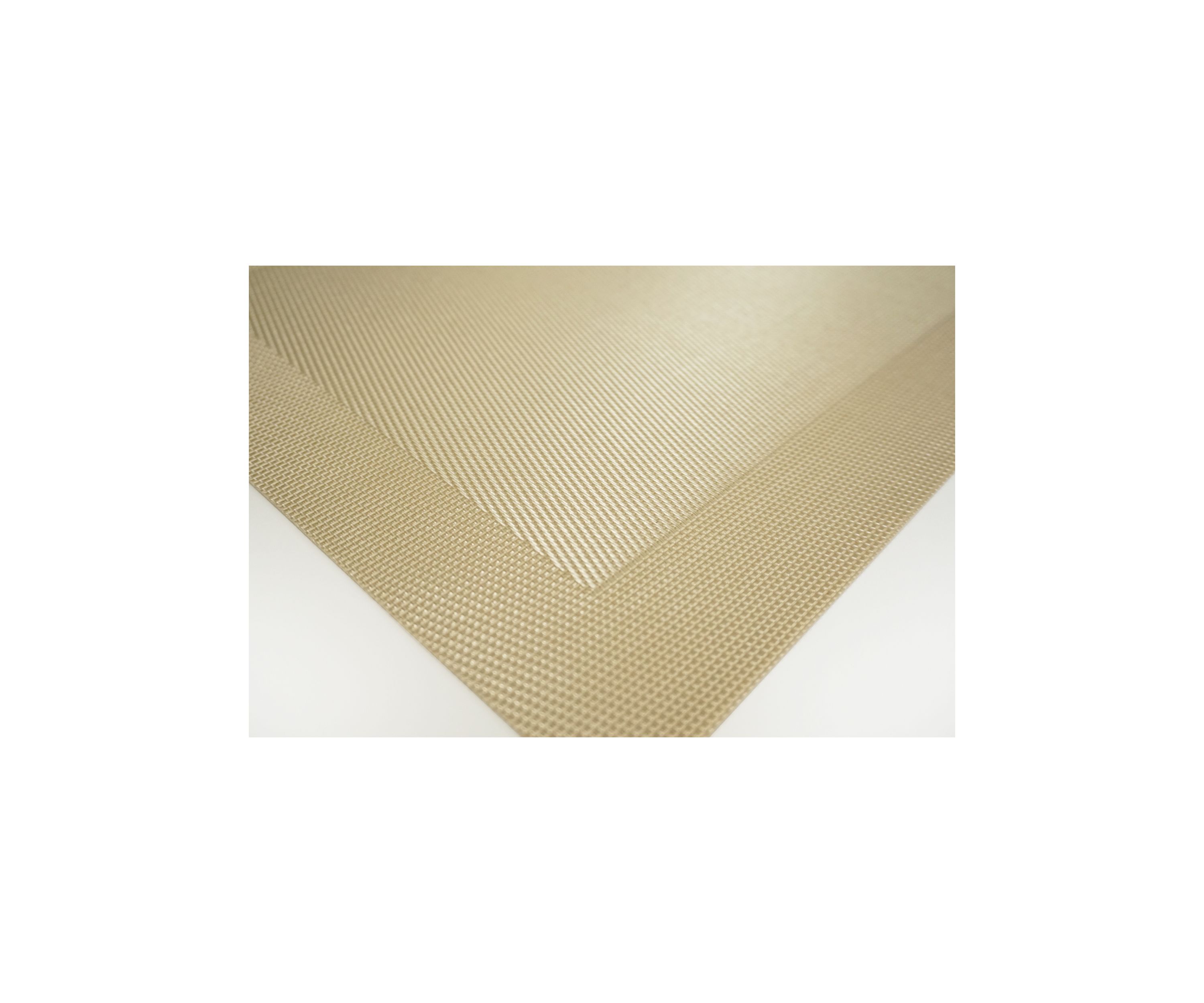 Napa Woven Textilene Crossweave With Solid Geometric Pattern Reversible 12" x 18" Rectangular Placemat Set of 4