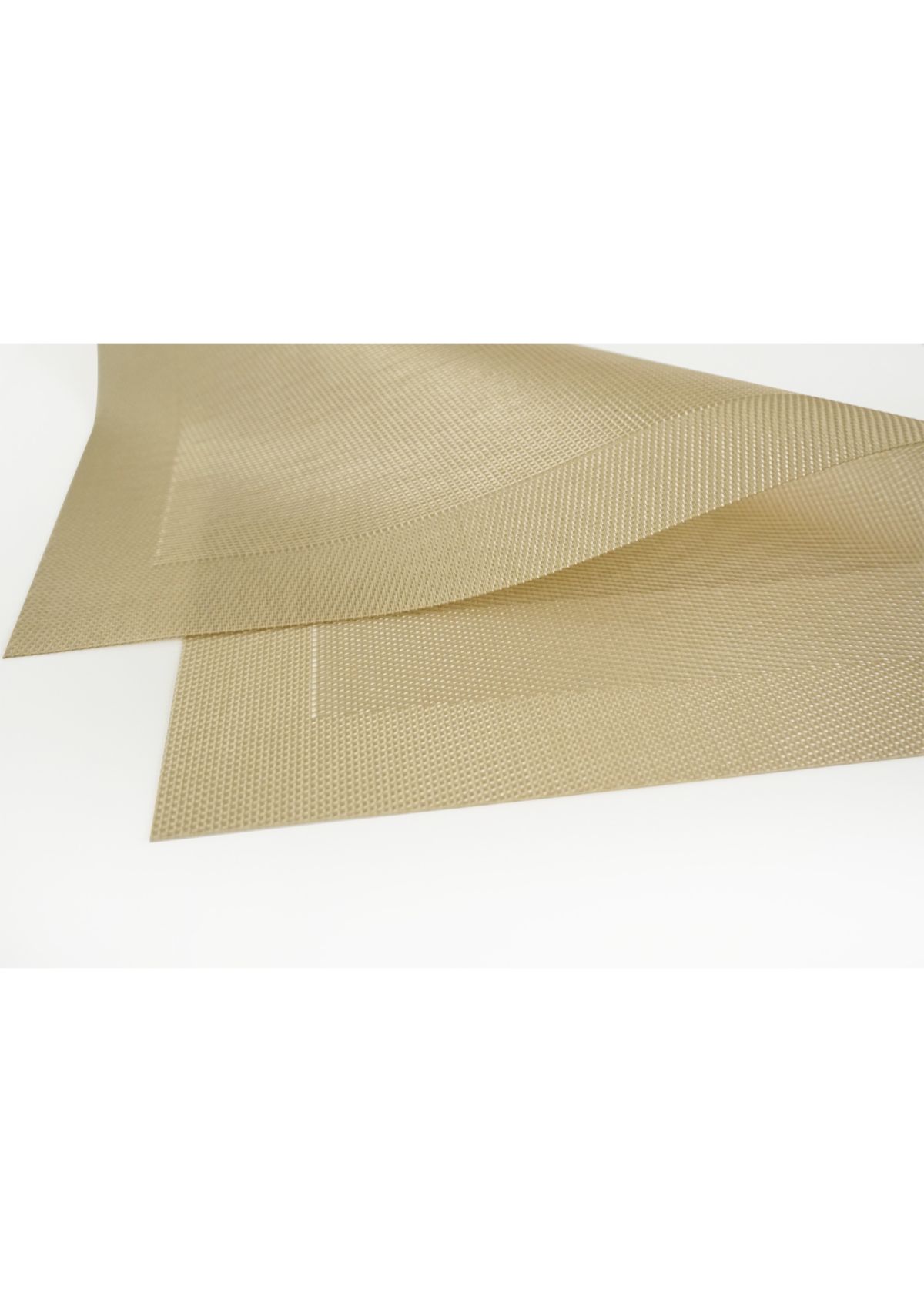 Napa Woven Textilene Crossweave With Solid Geometric Pattern Reversible 12" x 18" Rectangular Placemat Set of 4