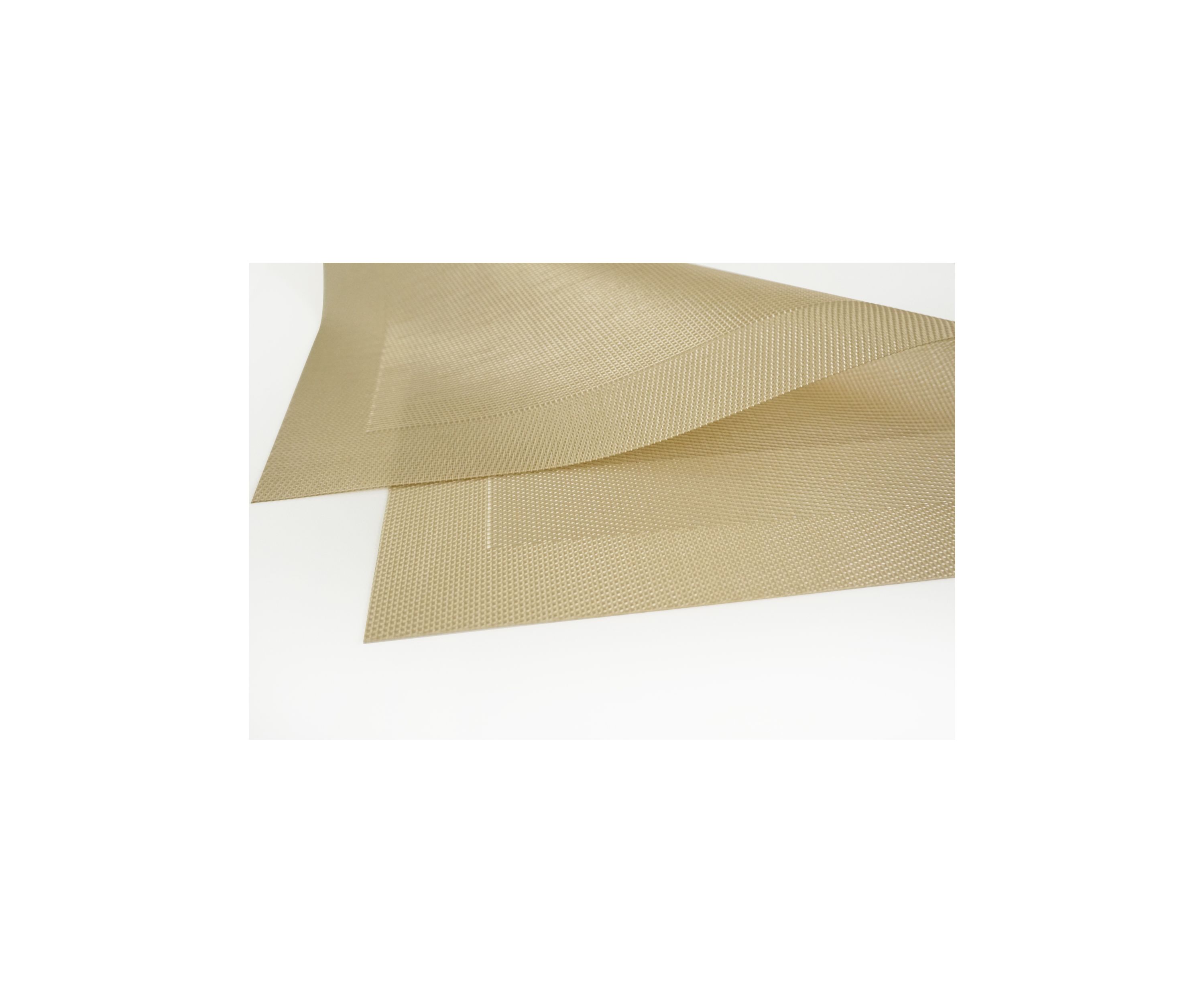 Napa Woven Textilene Crossweave With Solid Geometric Pattern Reversible 12" x 18" Rectangular Placemat Set of 4