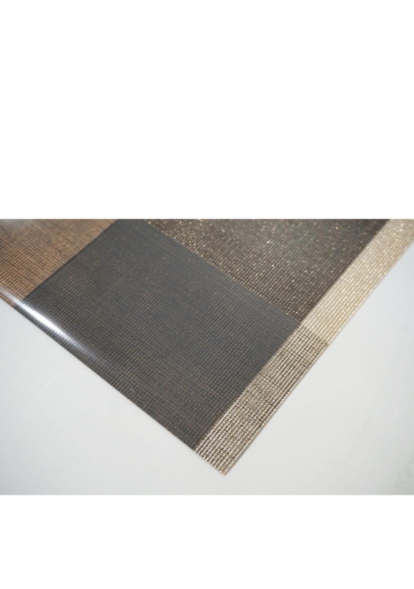 Plaid Reversible Metallic Printed Set of 4 Placemats