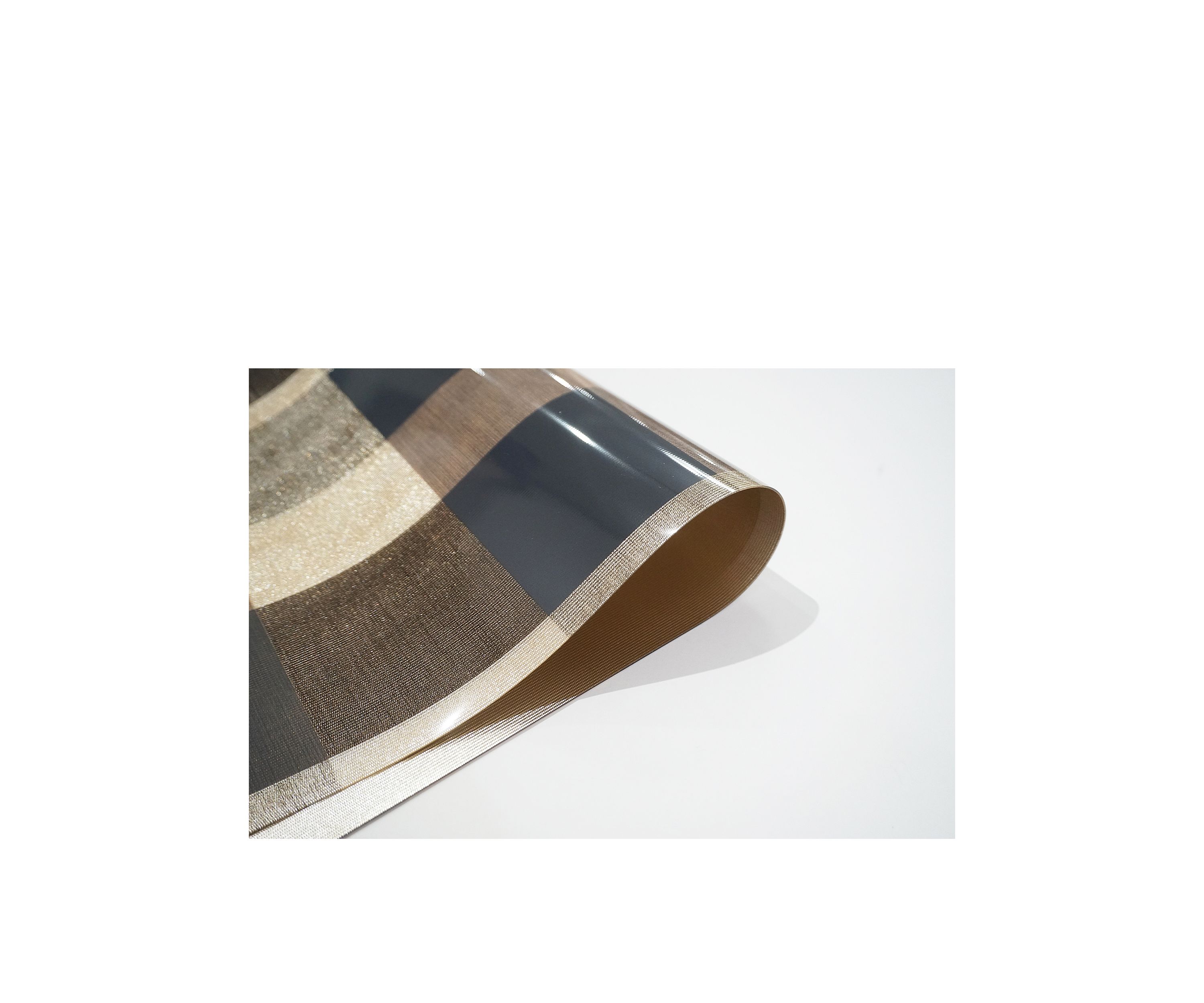 Plaid Reversible Metallic Printed Set of 4 Placemats