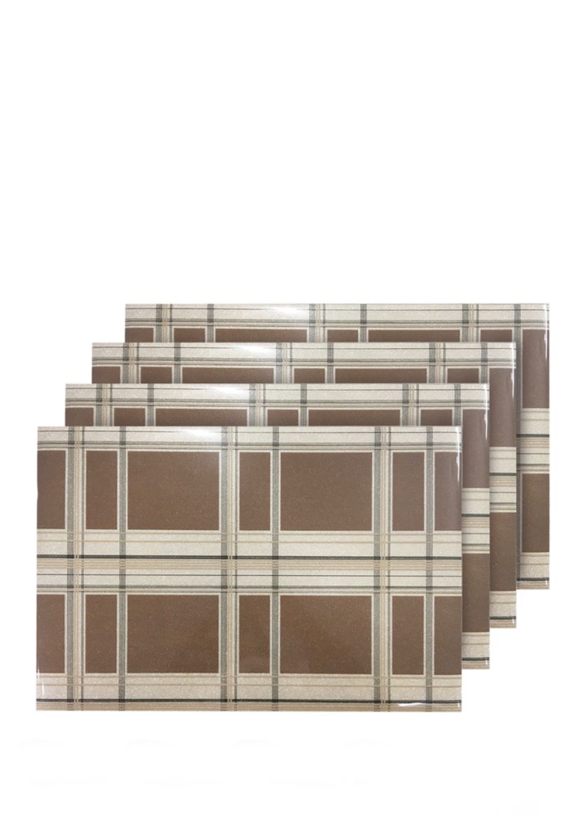 Sidewalks Reversible Metallic Printed Set of 4 Placemats