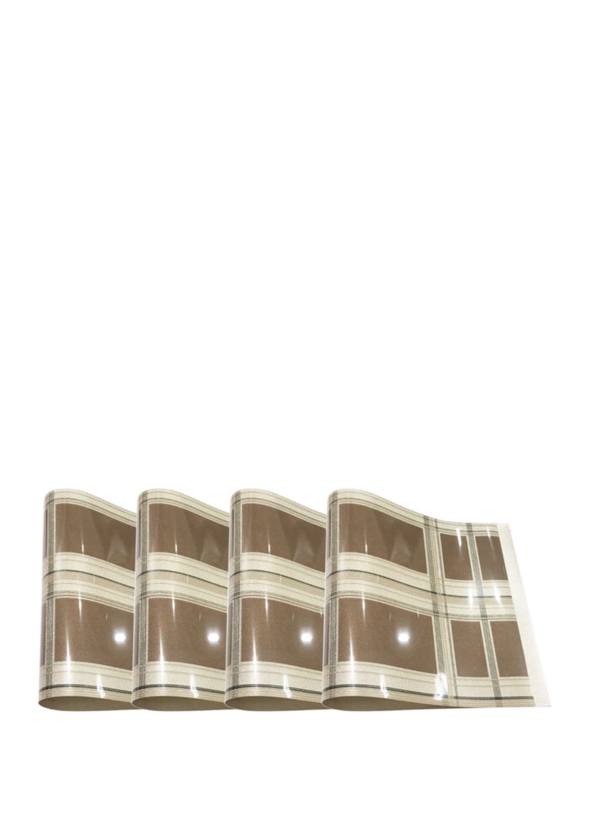 Sidewalks Reversible Metallic Printed Set of 4 Placemats