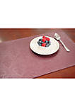 Venecia Faux Leather with Suede Backing Placemats-Set of 4