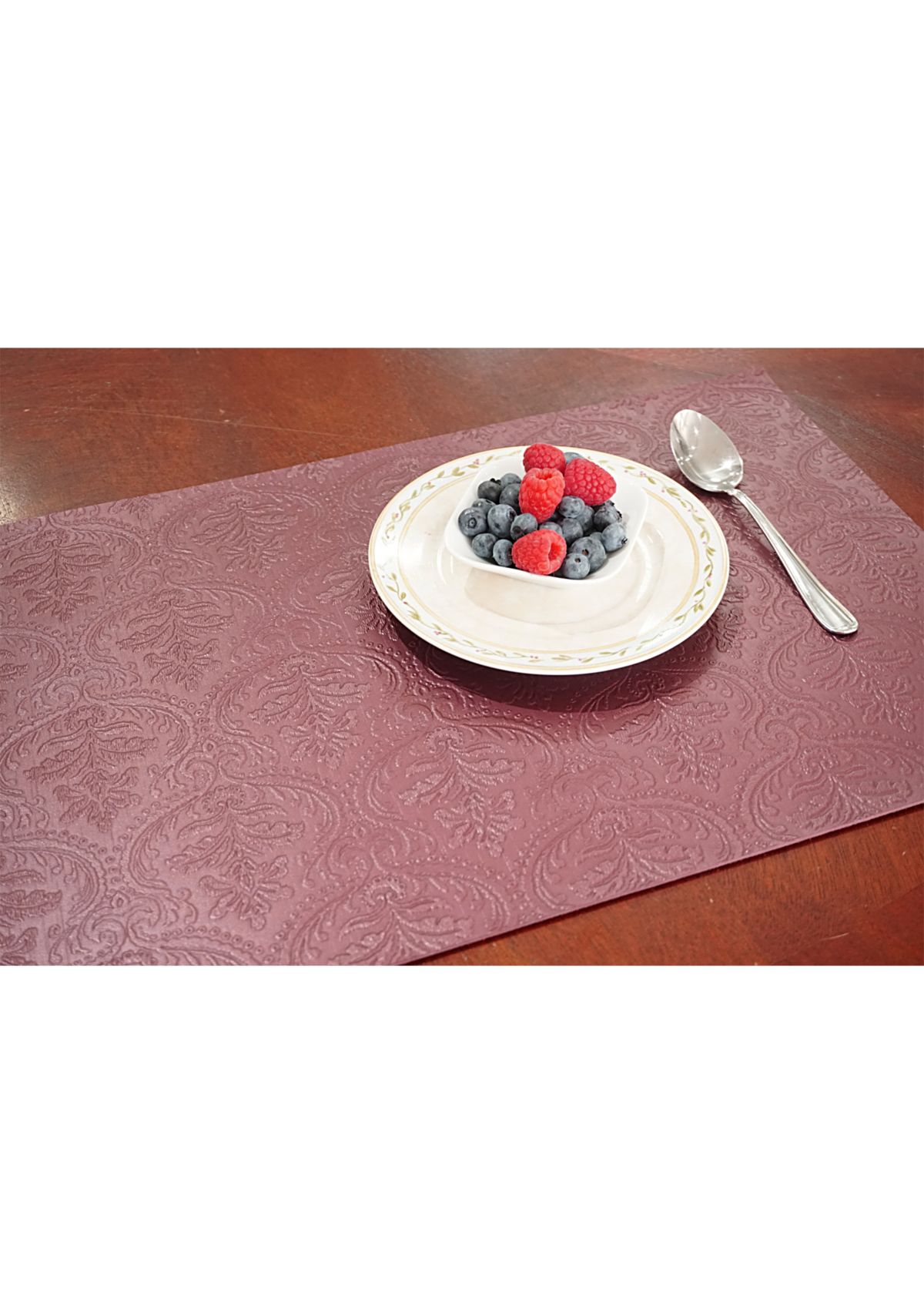 Venecia Faux Leather with Suede Backing Placemats-Set of 4
