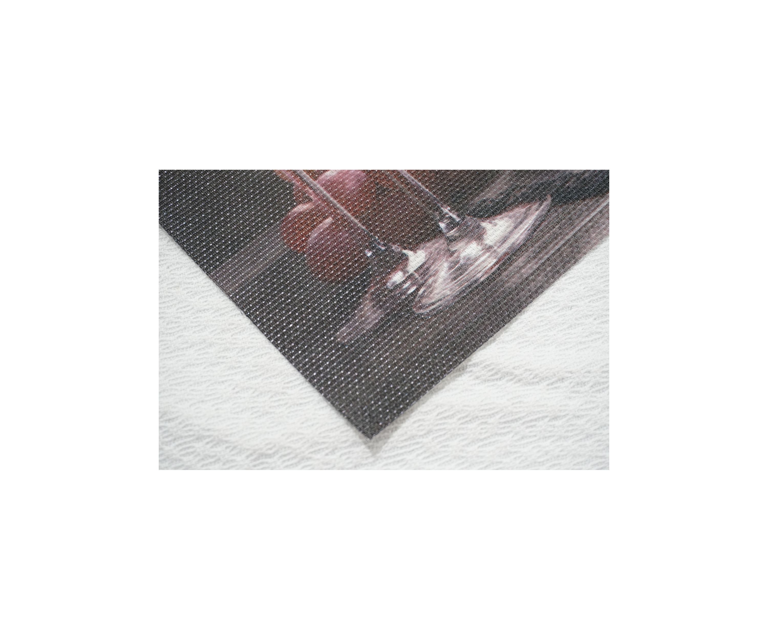 Wine and Grapes Print Textilene Set of 4 Placemats