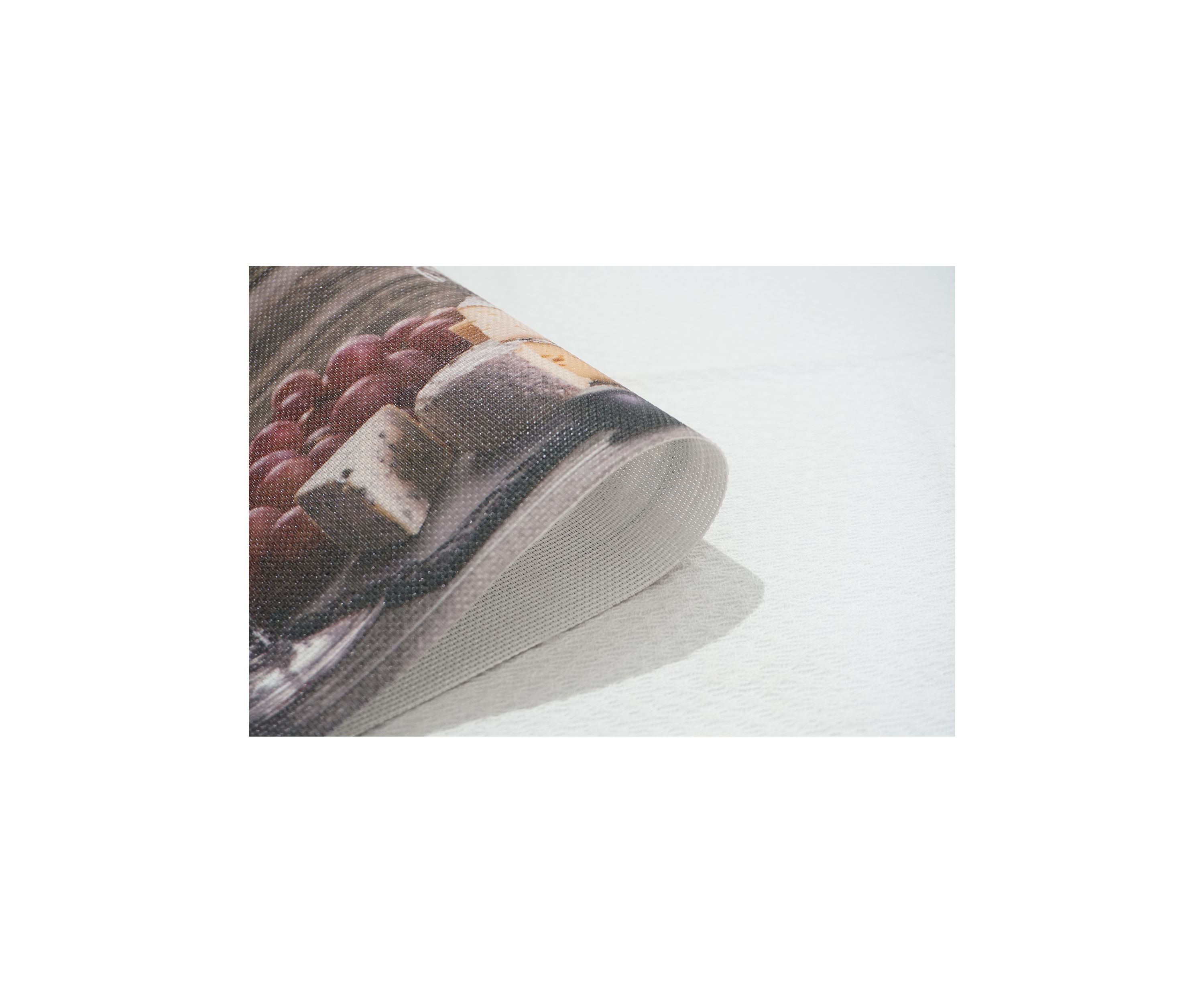 Wine and Grapes Print Textilene Set of 4 Placemats