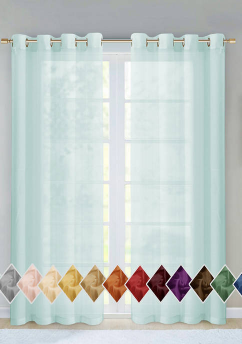 Dainty Home Malibu Sheer Window Panel Pair