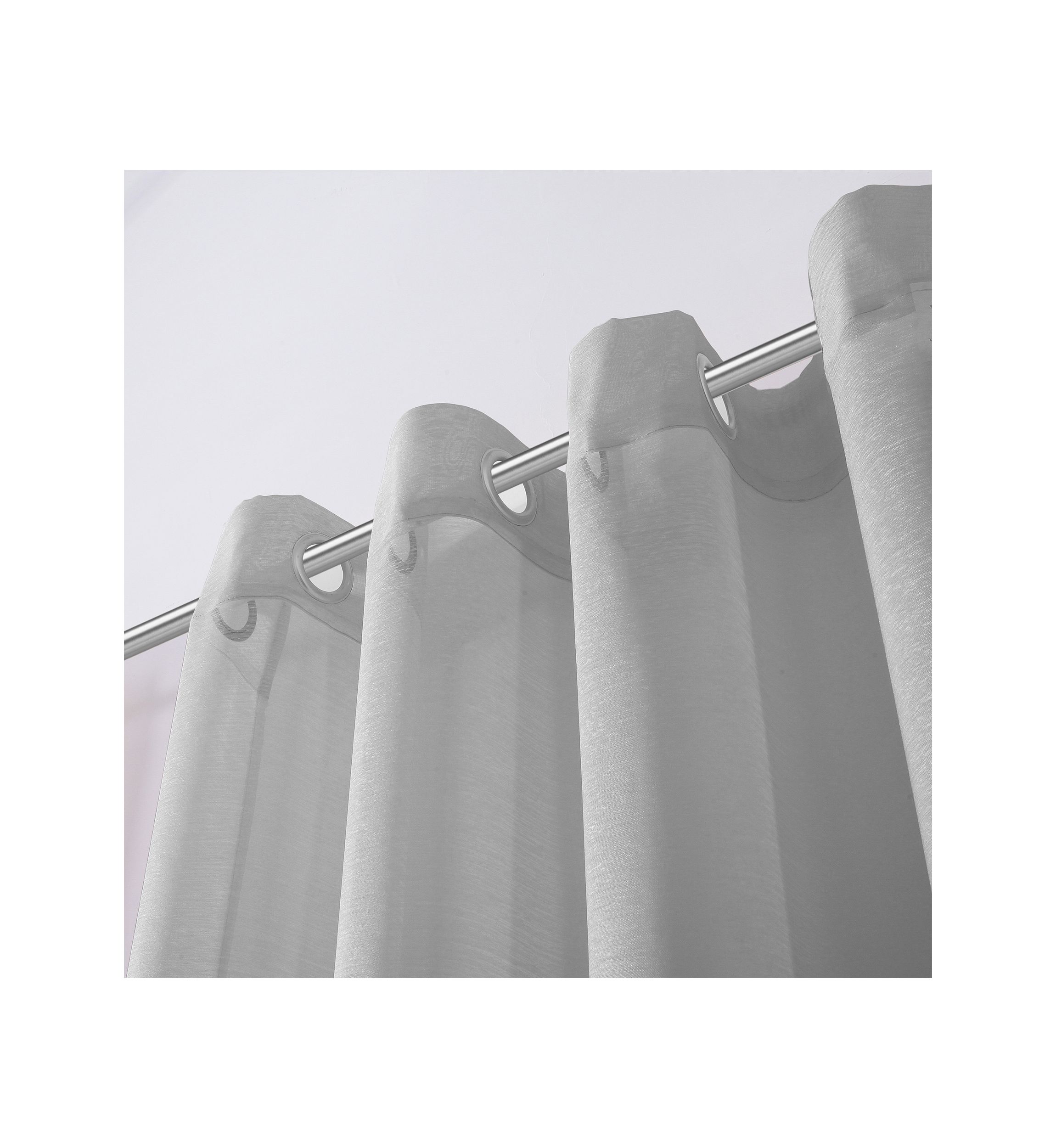 Malibu Solid Color Semi-Sheer Extra Wide Grommet Panel Pair Window Curtains 108" x 84”