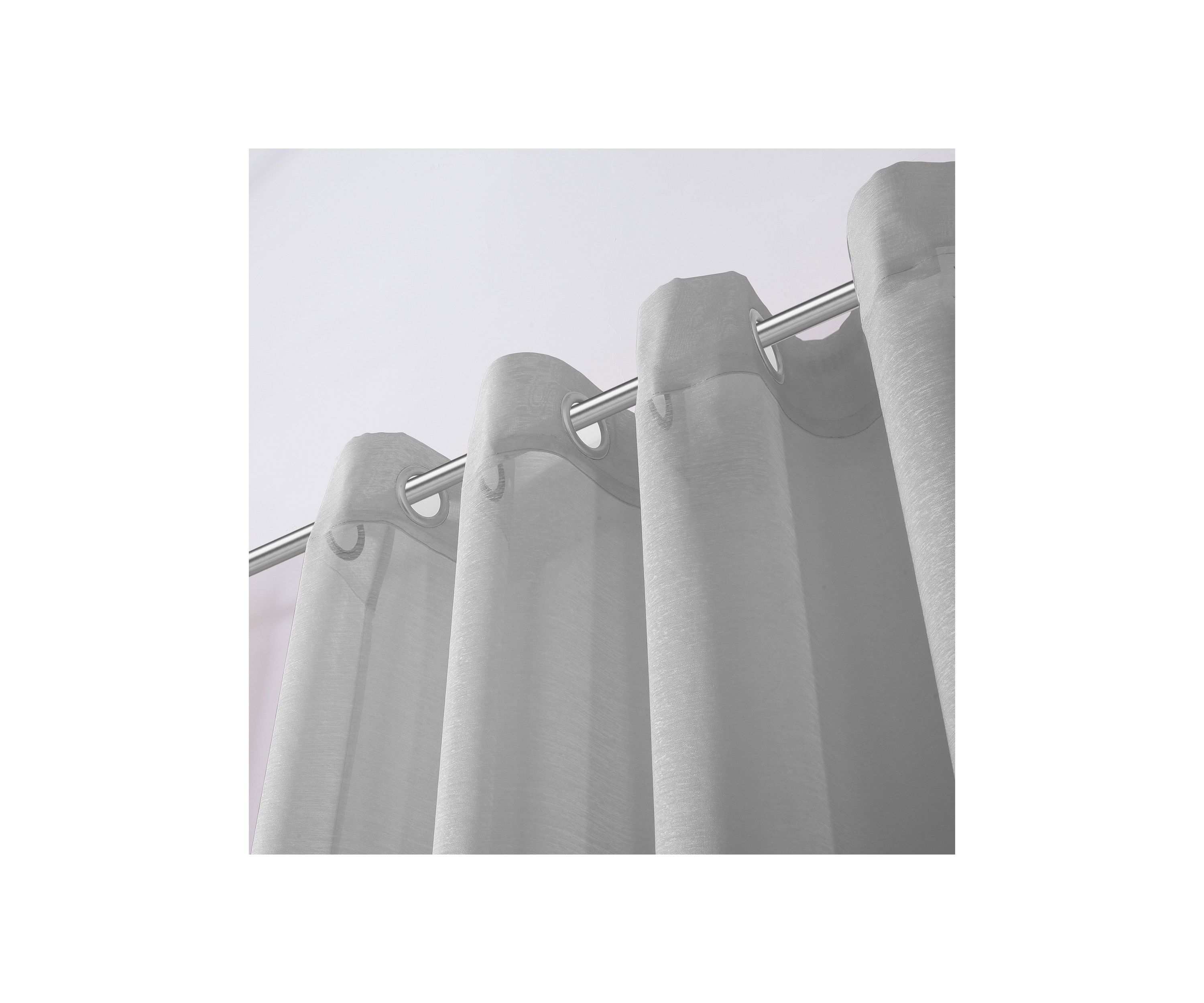 Malibu Solid Color Semi-Sheer Extra Wide Grommet Panel Pair Window Curtains 108" x 84”