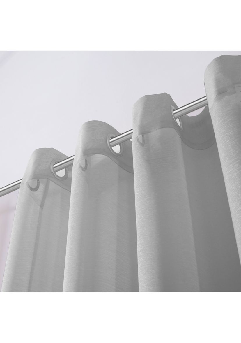 Malibu Solid Color Semi-Sheer Extra Wide Grommet Panel Pair Window Curtains 108" x 84”