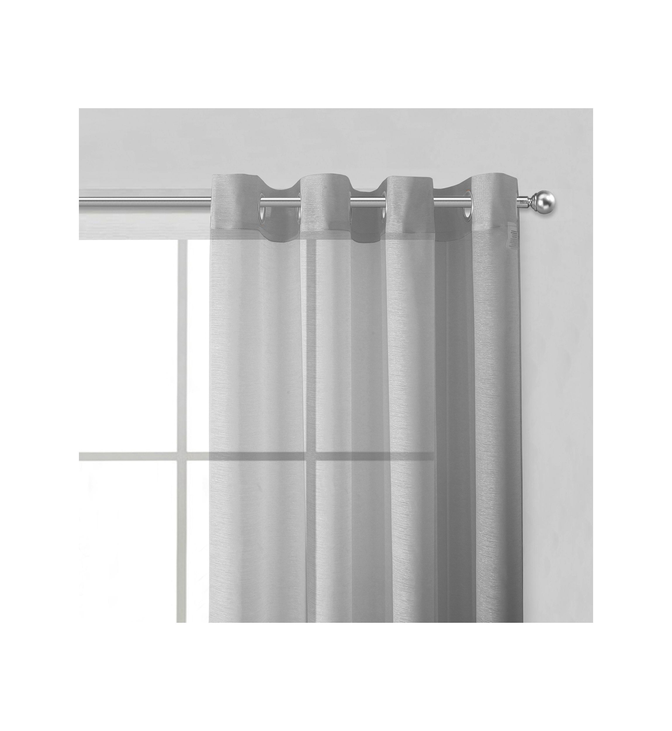 Malibu Solid Color Semi-Sheer Extra Wide Grommet Panel Pair Window Curtains 108" x 84”