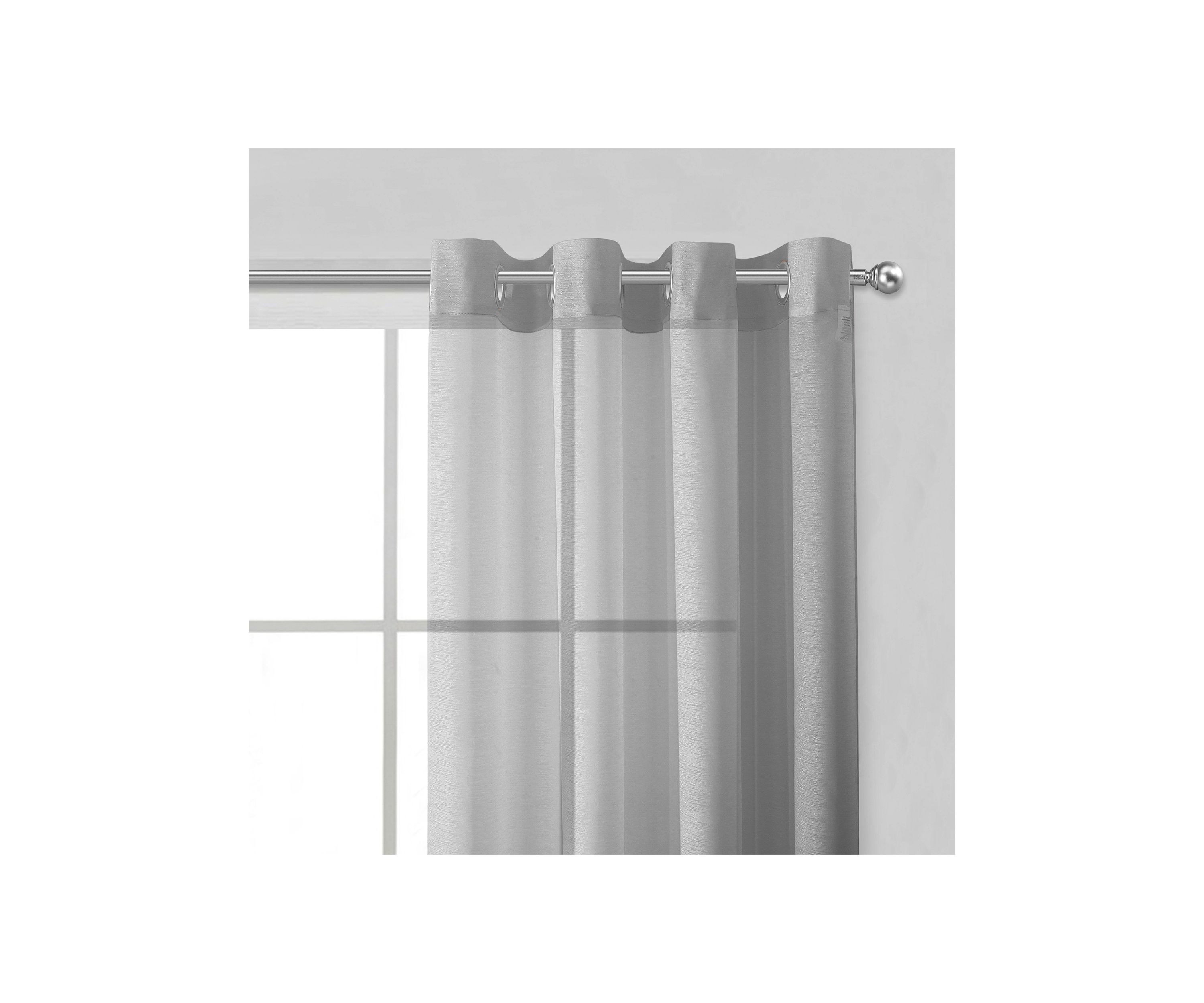 Malibu Solid Color Semi-Sheer Extra Wide Grommet Panel Pair Window Curtains 108" x 84”