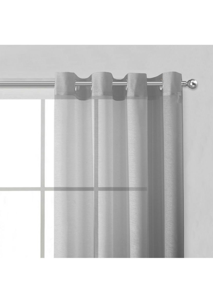 Malibu Solid Color Semi-Sheer Extra Wide Grommet Panel Pair Window Curtains 108" x 84”