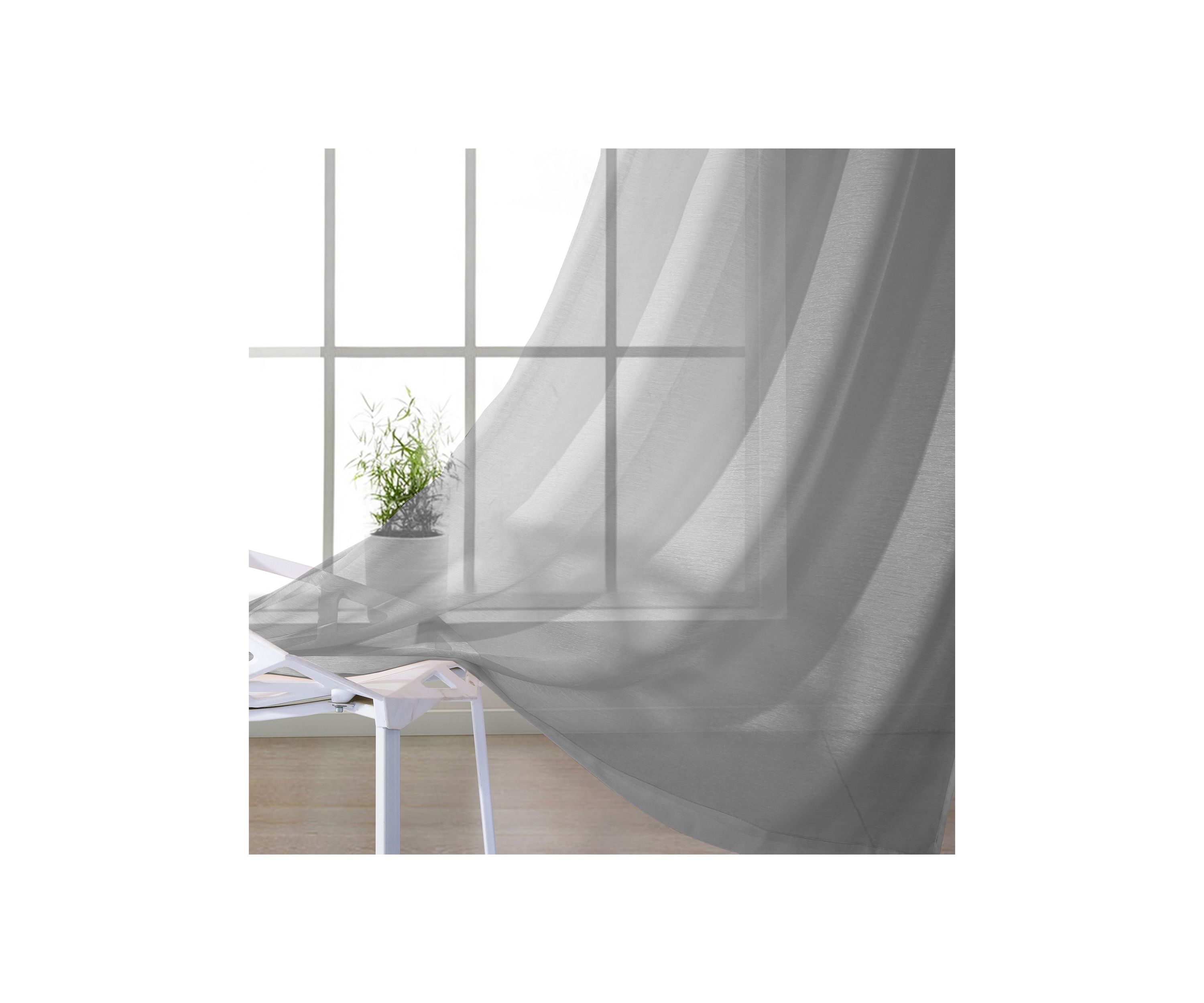 Malibu Solid Color Semi-Sheer Extra Wide Grommet Panel Pair Window Curtains 108" x 84”