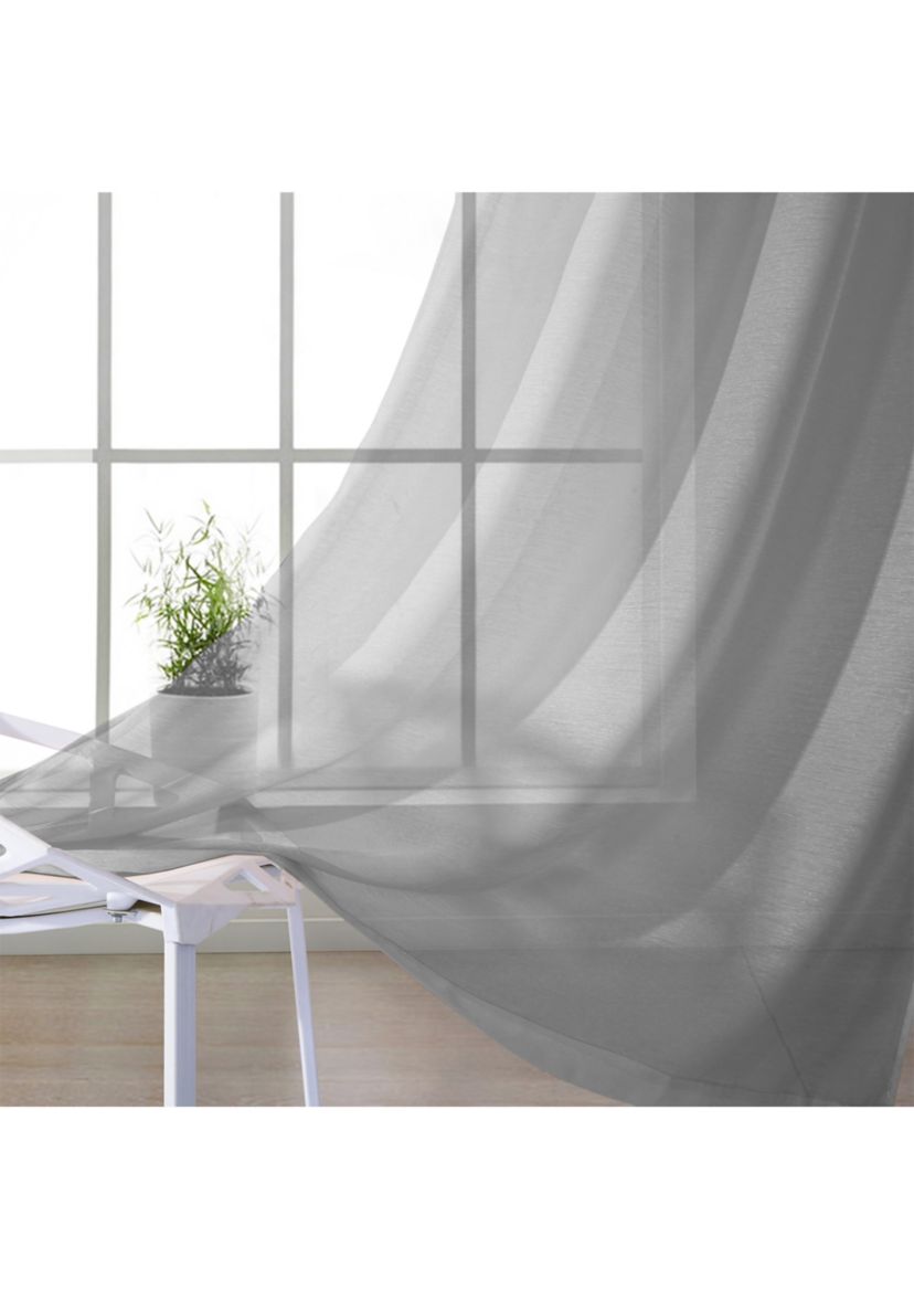 Malibu Solid Color Semi-Sheer Extra Wide Grommet Panel Pair Window Curtains 108" x 84”