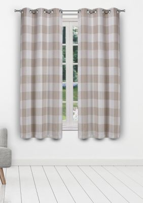 Blackout 365 Aaron Buffalo Check Window Curtain Set Belk
