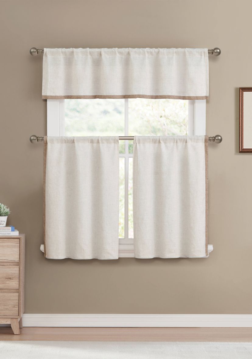 Koti Solid Kitchen Curtain and Tier Set