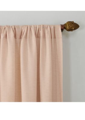 No 918 Amalfi Linen Blend Textured Sheer Rod Pocket Curtain Panel