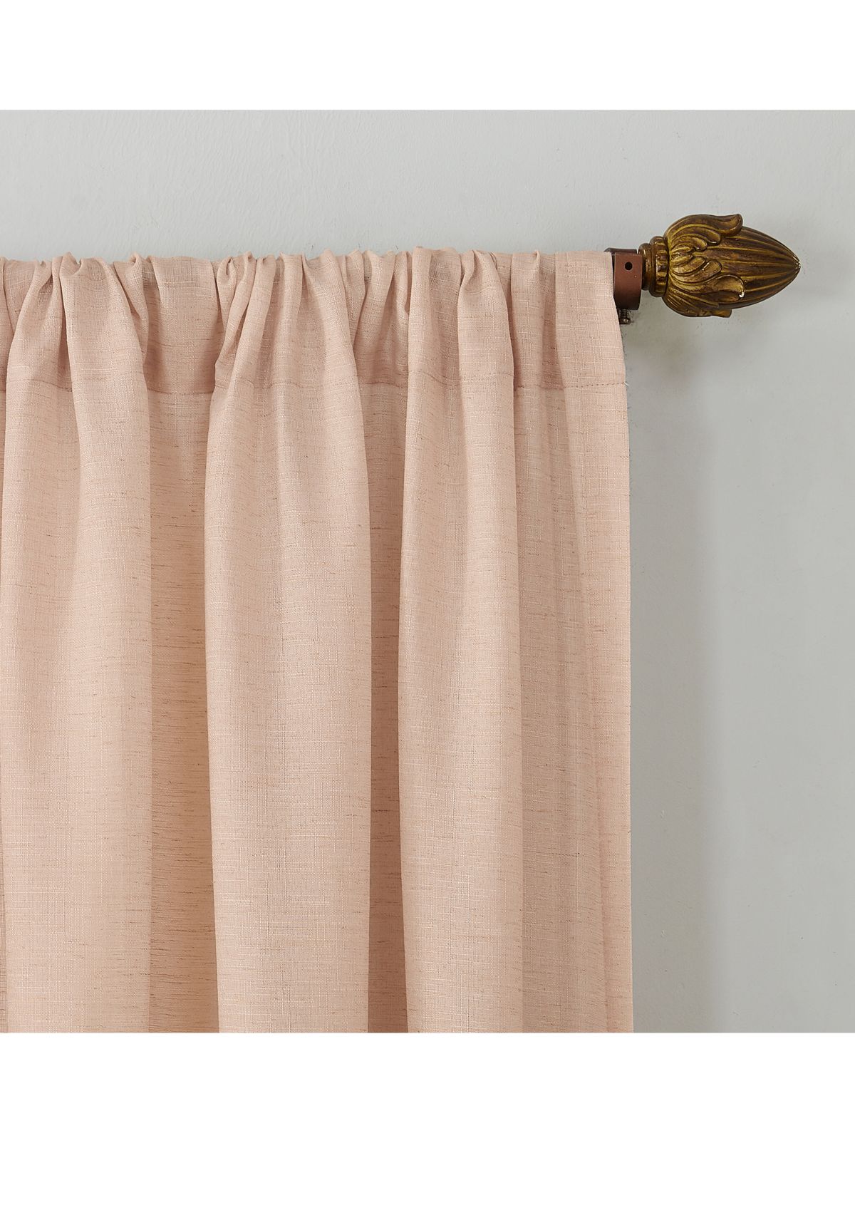 Amalfi Linen Blend Textured Sheer Rod Pocket Curtain Panel