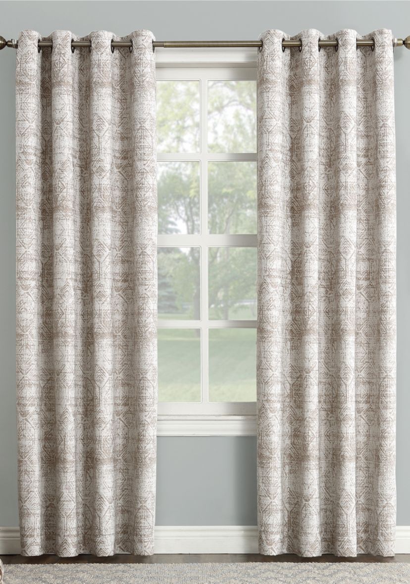 Darren Distressed Global Blackout Lined Grommet Curtain Panel