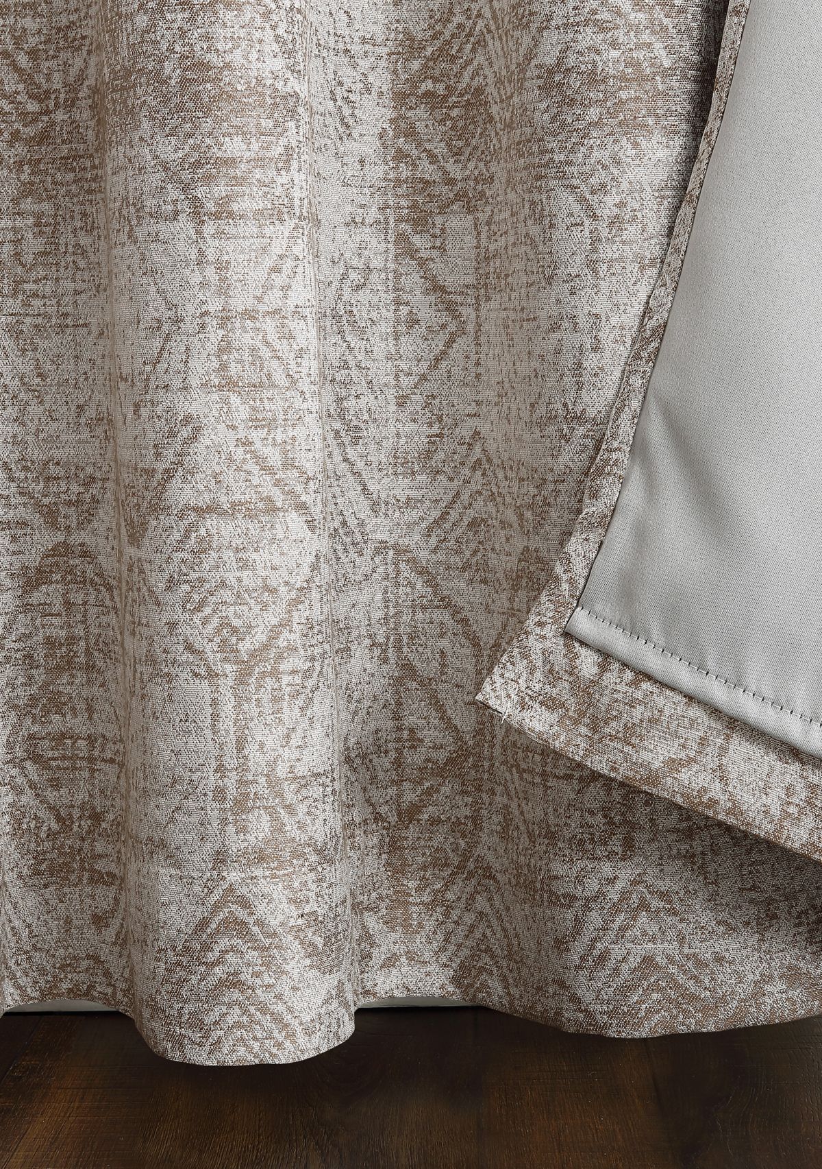 Darren Distressed Global Blackout Lined Grommet Curtain Panel