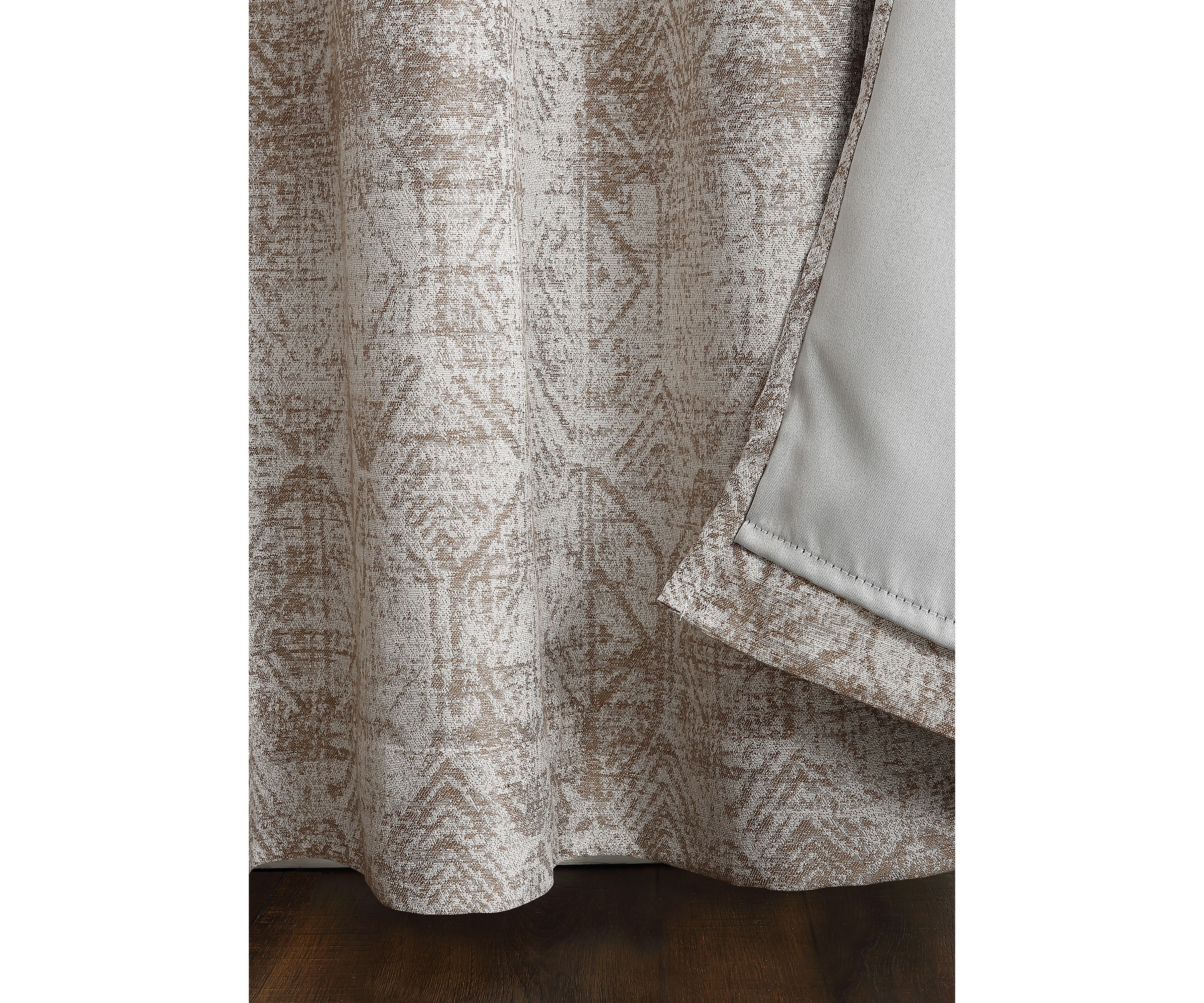 Darren Distressed Global Blackout Lined Grommet Curtain Panel