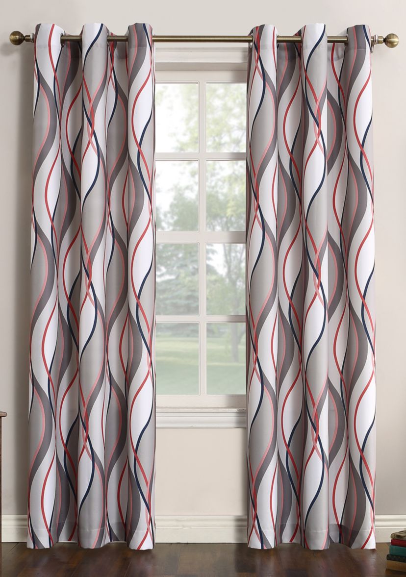 Intersect Grommet Woven Print Curtain Panel