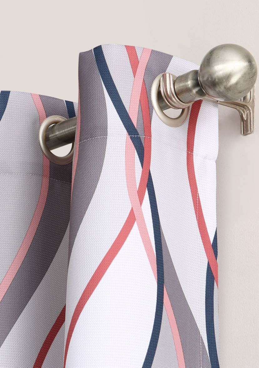 Intersect Grommet Woven Print Curtain Panel