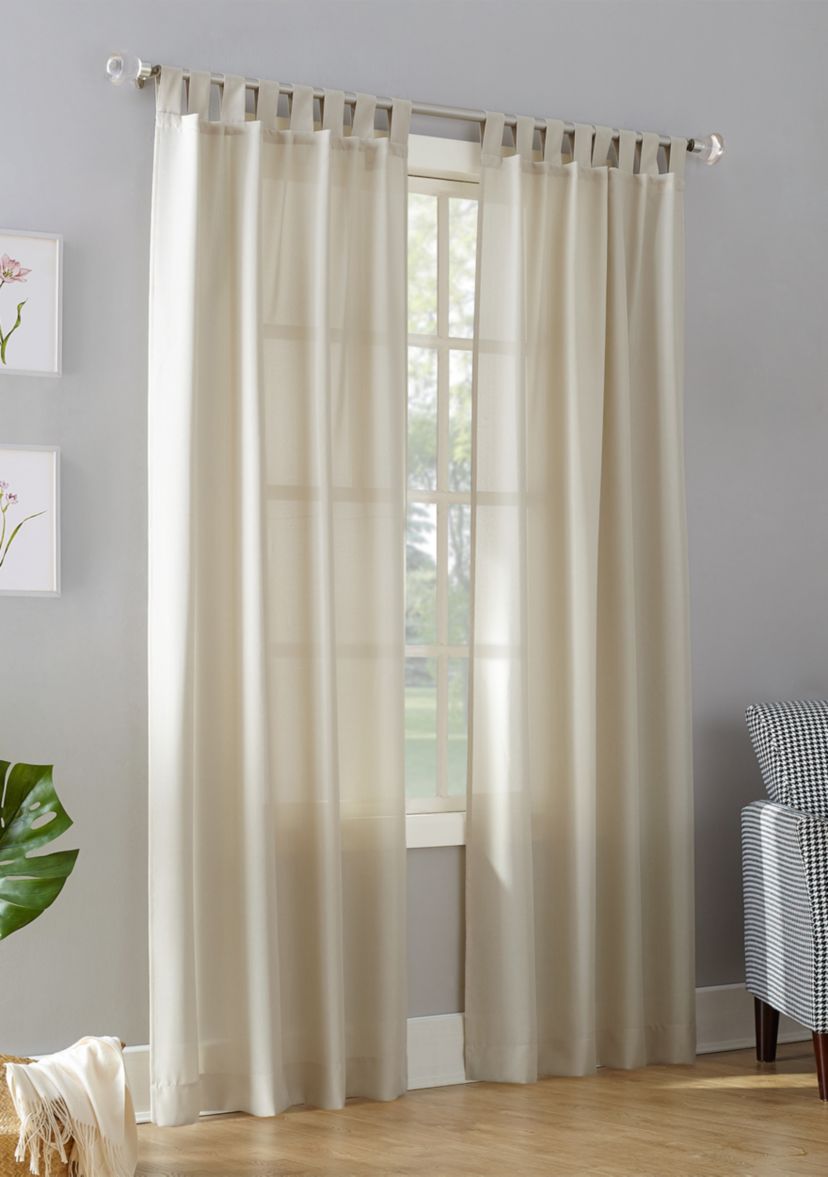 Jacob Semi-Sheer Tab Top Curtain Panel