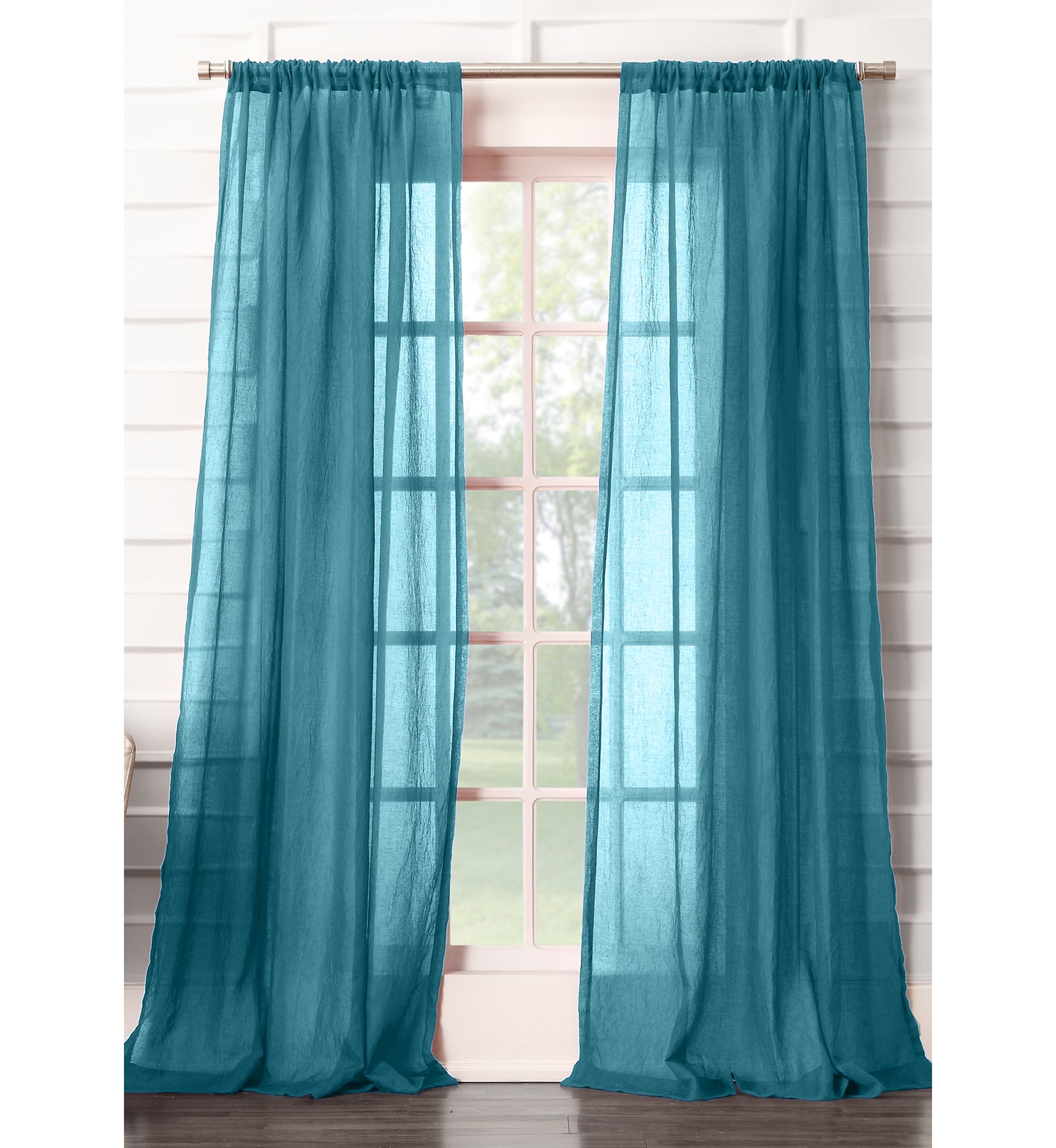 Leland Semi-Sheer Rod Pocket Curtain Panel