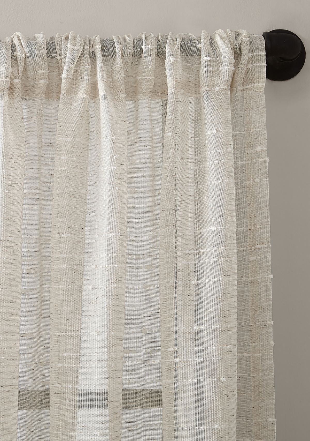 Textured Slub Stripe Curtain Panel