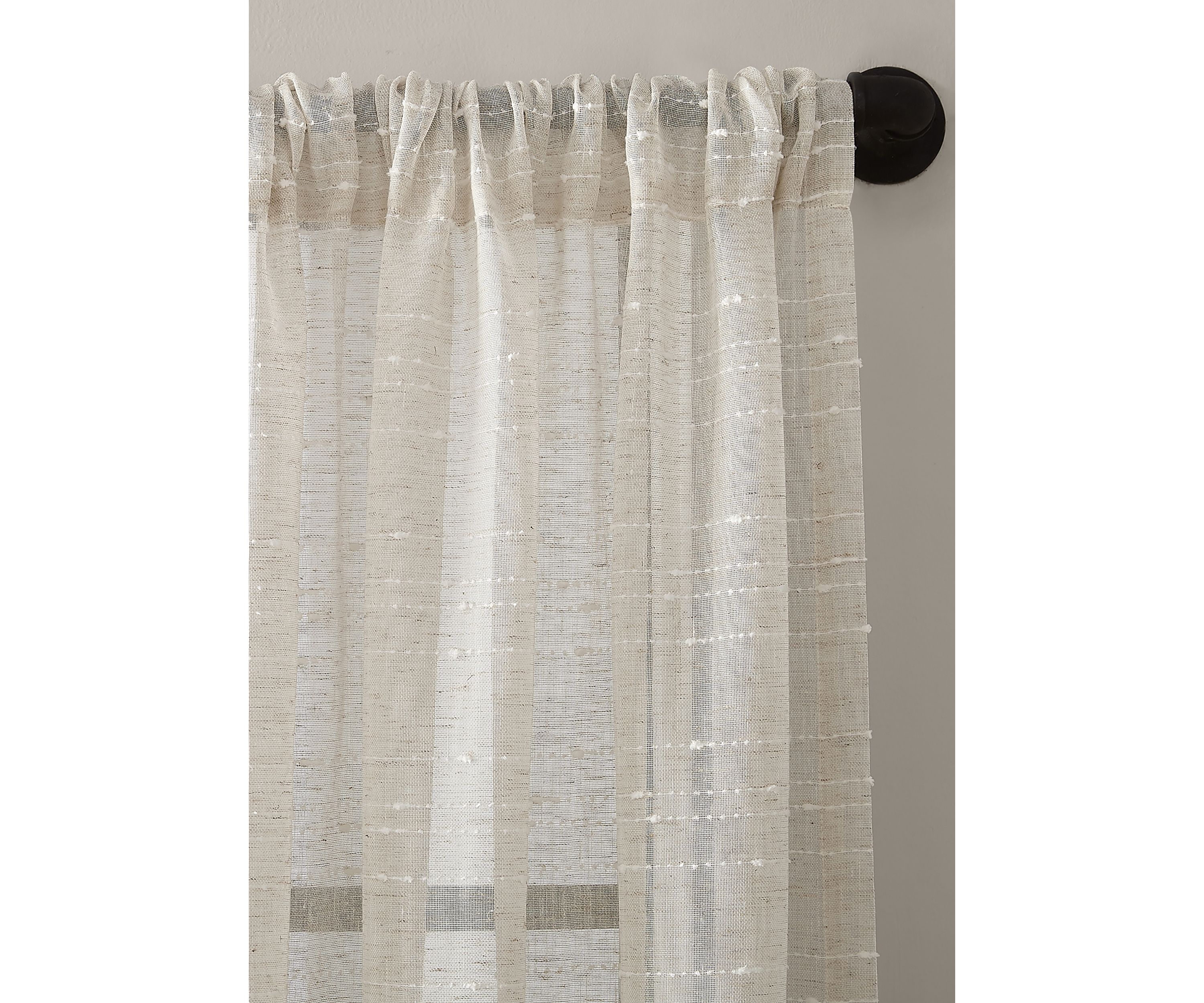 Textured Slub Stripe Curtain Panel